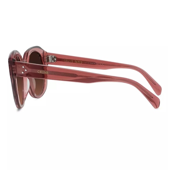 CELINE PINK BORDEAUX GRADIENT OVERSIZED ACETATE UNISEX SUNGLASSES CL40186I - Picture 6 of 8